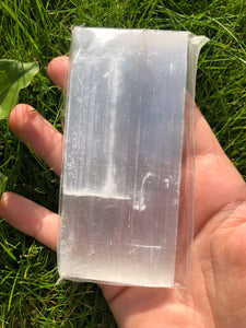 Selenite wand encoded with light language unique to you