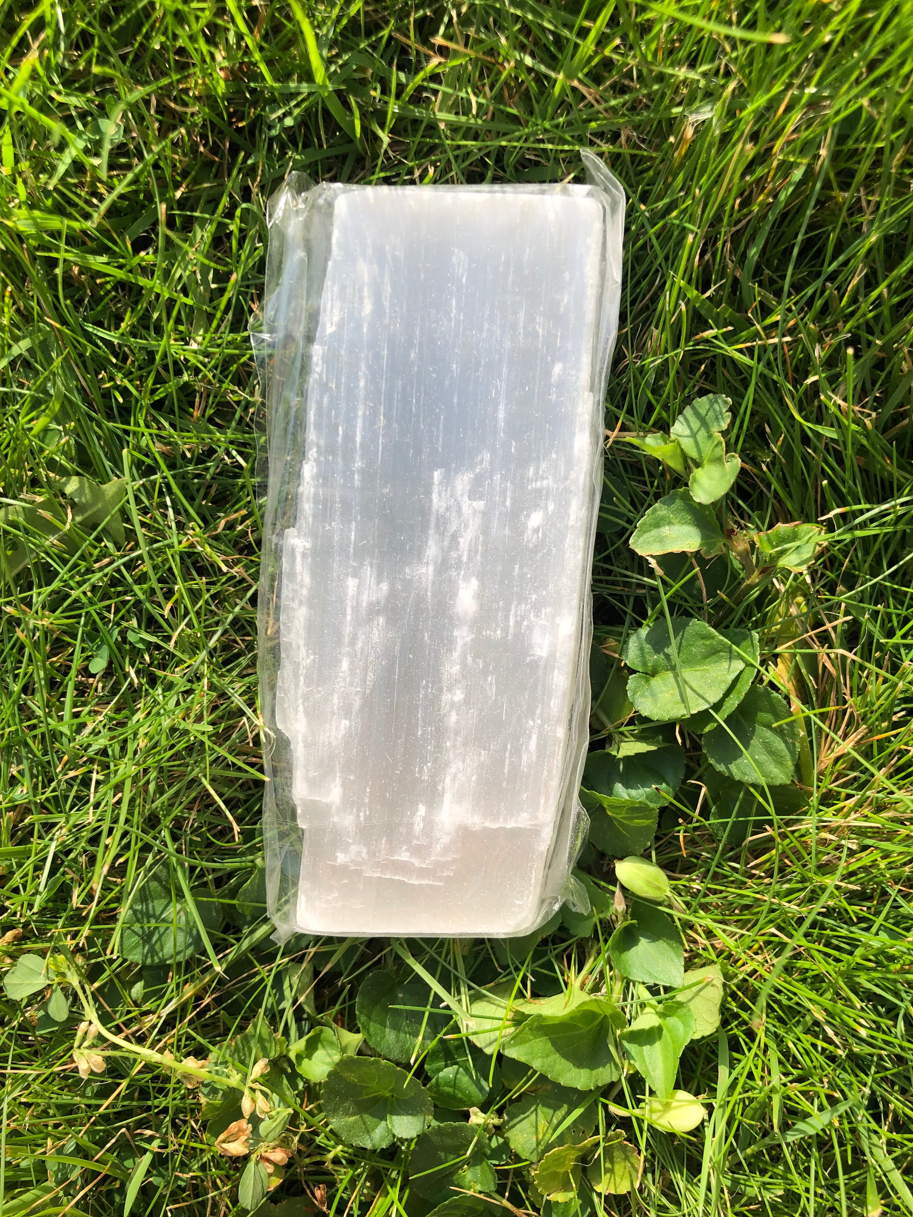 Selenite wand encoded with light language unique to you