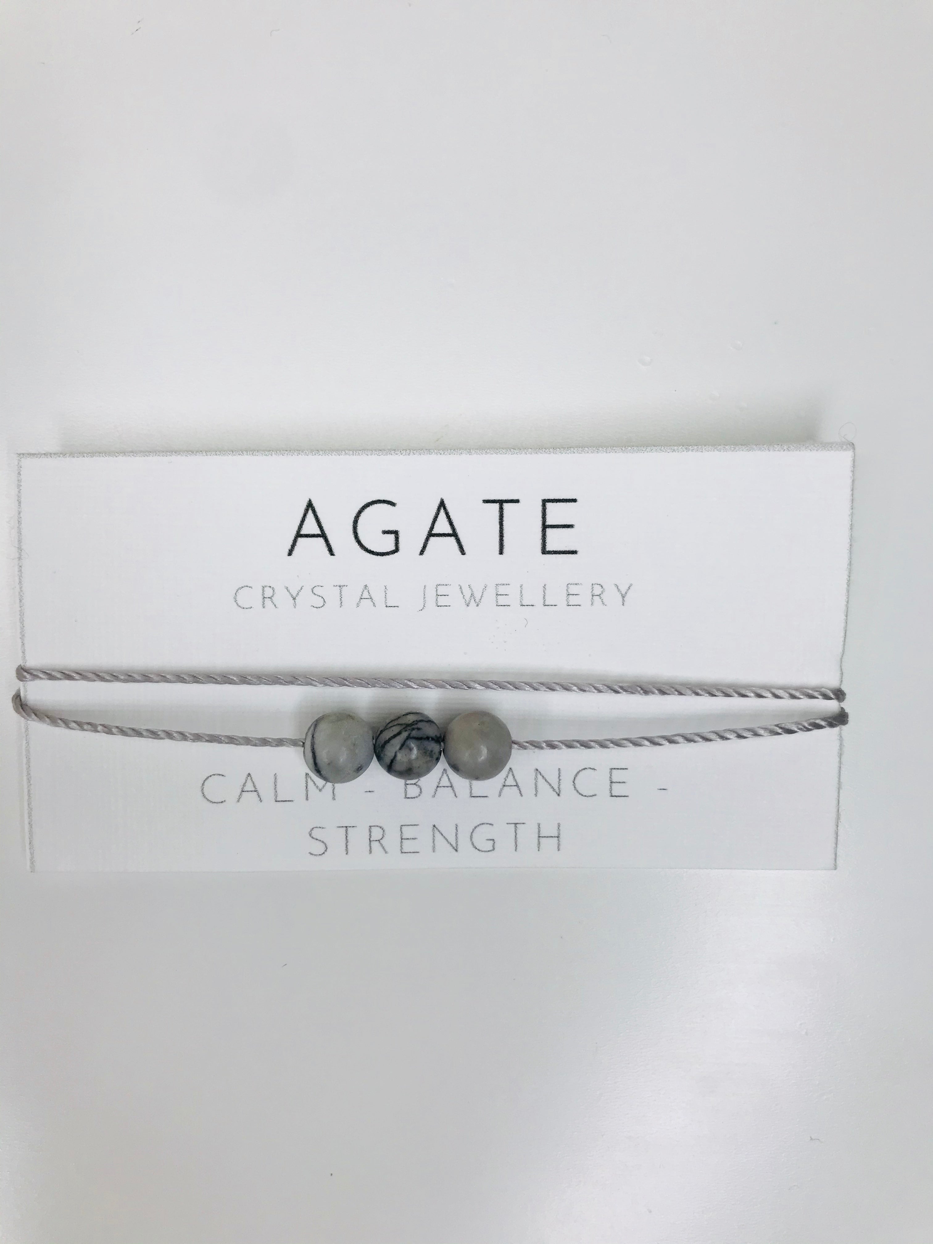 Agate bracelet (calm, balance, strength)