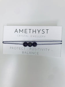 Amethyst bracelet (protect, positivity, balance)